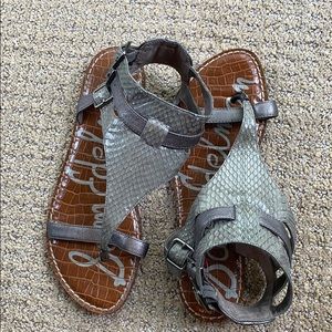 ⚙️Sam Edelman ⚙️Pewter⚙️ Gladiator Flat Sandl Sz 8